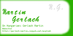 martin gerlach business card